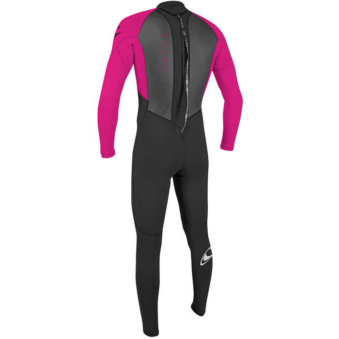 2024 O'Neill Youth Reactor II 3/2mm Back Zip Neopreno 5044 - Black / Berry